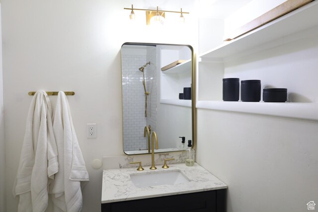1834 E Cloverdale Rd S, Cottonwood Heights, UT 84121 - full bath with vanity and tiled shower