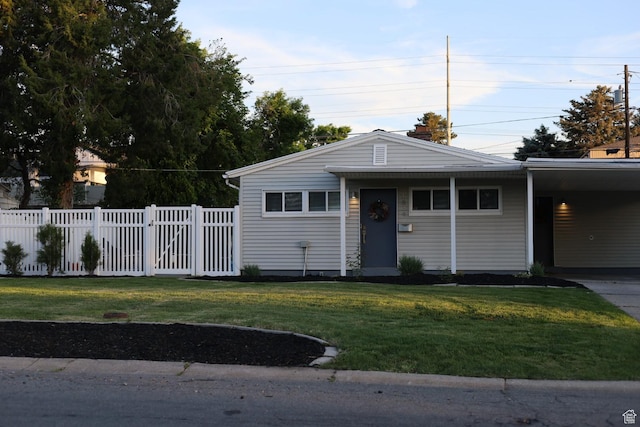 1834 E Cloverdale Rd S, Cottonwood Heights, UT 84121 - view of front of house with an attached carport and concrete driveway