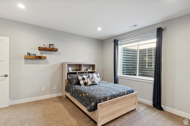 3222 W Harvard Dr, Mountain Green, UT 84050 - carpeted bedroom featuring baseboards and recessed lighting