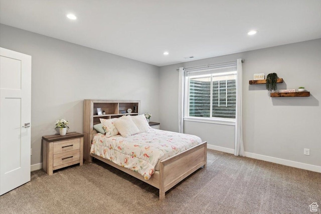 3222 W Harvard Dr, Mountain Green, UT 84050 - carpeted bedroom featuring baseboards and recessed lighting