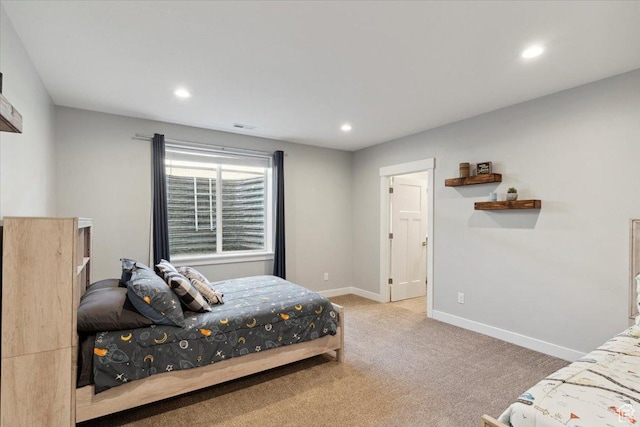 3222 W Harvard Dr, Mountain Green, UT 84050 - bedroom featuring carpet floors, baseboards, and recessed lighting