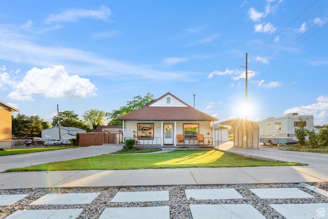 1095 N 100 W, Pleasant Grove, UT 84062 - bungalow-style home with covered porch, a carport, driveway, and a gate