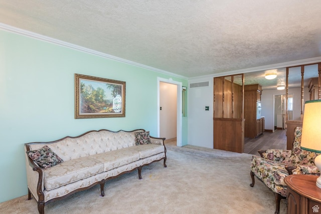 570 N Parkway Ave, Tooele, UT 84074 - living area with crown molding, carpet flooring, and a textured ceiling