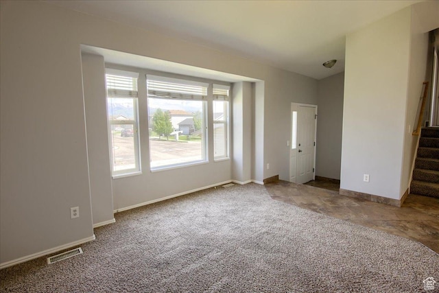 2086 S 50 E, Clearfield, UT 84015 - carpeted empty room featuring stairway and baseboards