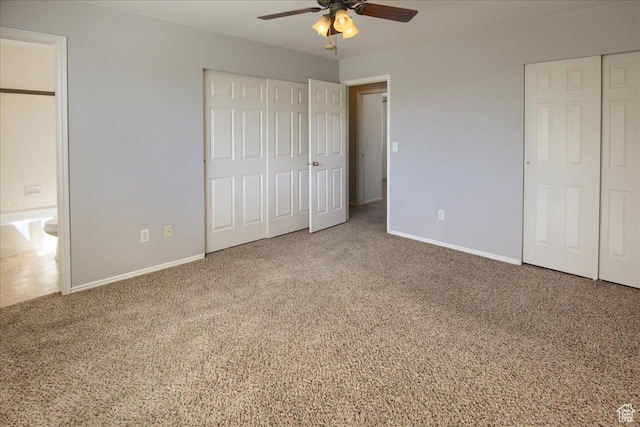 2086 S 50 E, Clearfield, UT 84015 - unfurnished bedroom with baseboards, carpet flooring, multiple closets, and ensuite bath
