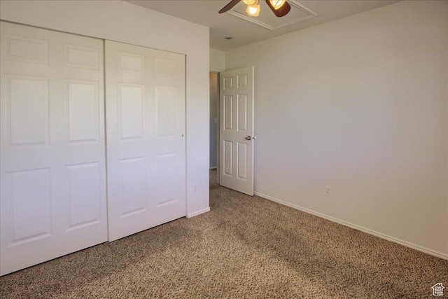 2086 S 50 E, Clearfield, UT 84015 - unfurnished bedroom with carpet flooring, a closet, baseboards, and ceiling fan