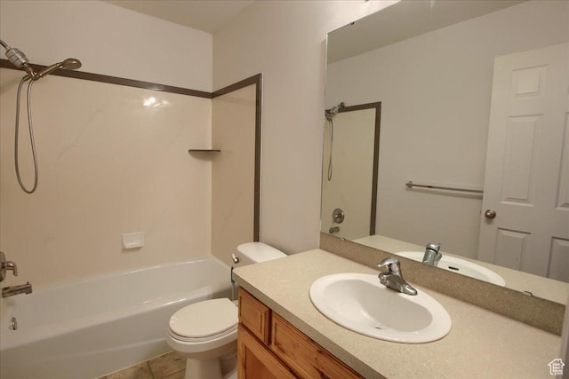 2086 S 50 E, Clearfield, UT 84015 - full bath with vanity, bathing tub / shower combination, toilet, and tile patterned floors