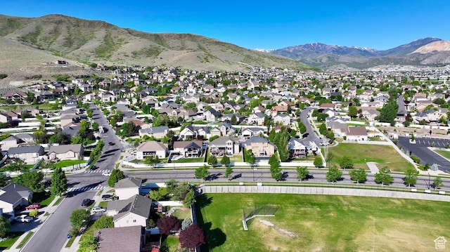 14263 S Morning Light Dr W, Herriman, UT 84065 - aerial view of property's location featuring nearby suburban area and a mountainous background