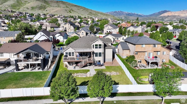14263 S Morning Light Dr W, Herriman, UT 84065 - aerial perspective of suburban area with a mountainous background