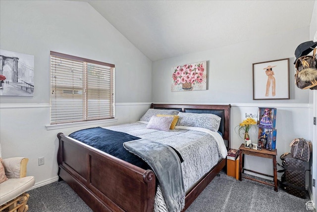 14263 S Morning Light Dr W, Herriman, UT 84065 - carpeted bedroom featuring vaulted ceiling