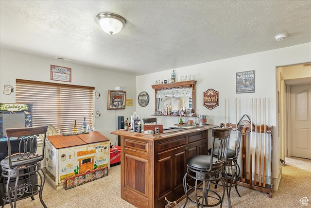14263 S Morning Light Dr W, Herriman, UT 84065 - indoor dry bar featuring light colored carpet and a textured ceiling