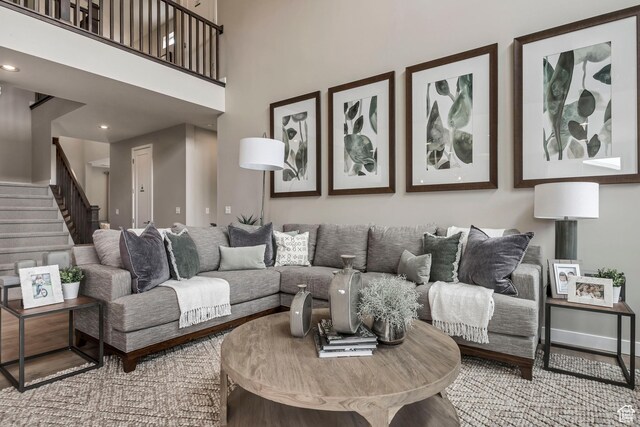 873 S 120 W Unit 003, American Fork, UT 84003 - living room with stairs and recessed lighting