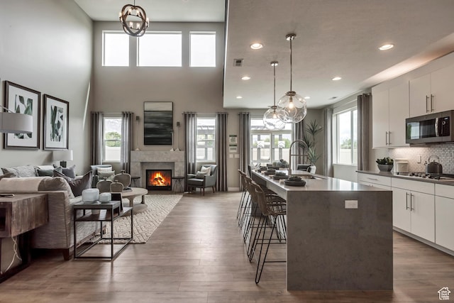 873 S 120 W Unit 003, American Fork, UT 84003 - kitchen with stainless steel appliances, open floor plan, healthy amount of natural light, recessed lighting, and a high ceiling