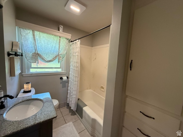 272 E 3000 N, North Ogden, UT 84414 - full bath with toilet, tile patterned flooring, shower / bath combination with curtain, and vanity