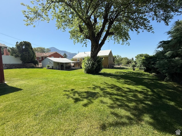 272 E 3000 N, North Ogden, UT 84414 - view of yard featuring a mountain view