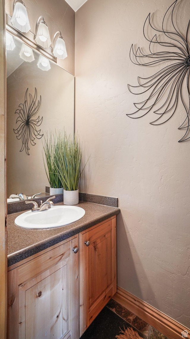 1988 Fieldstone Ln, Heber City, UT 84032 - bathroom with vanity and wood finished floors