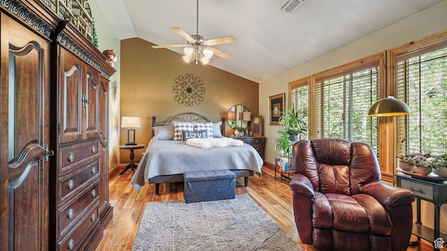 1988 Fieldstone Ln, Heber City, UT 84032 - bedroom with lofted ceiling, light wood-style floors, and baseboards