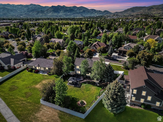 1988 Fieldstone Ln, Heber City, UT 84032 - aerial view at dusk of a mountain view and a residential view
