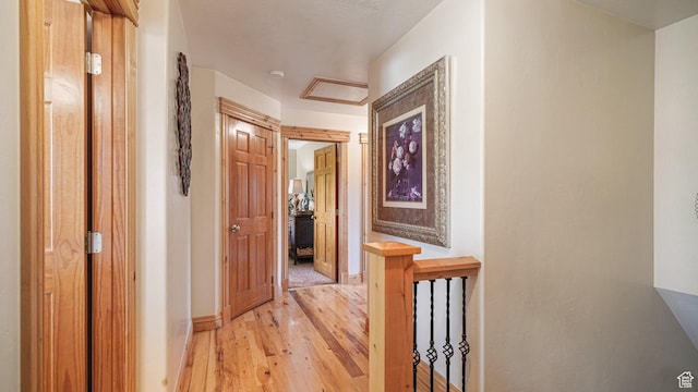 1988 Fieldstone Ln, Heber City, UT 84032 - corridor featuring light wood-type flooring, baseboards, and an upstairs landing
