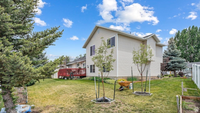 677 E 110 N, Heber City, UT 84032 - view of side of property featuring a yard and a wooden deck