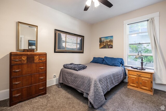 2269 S Green St Unit 1-4, Salt Lake City, UT 84106 - carpeted bedroom featuring ceiling fan and baseboards