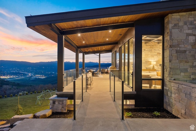 1735 Red Hawk Trl, Park City, UT 84098 - view of patio / terrace featuring a mountain view