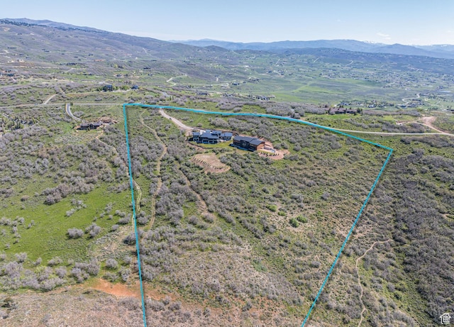 1735 Red Hawk Trl, Park City, UT 84098 - view of rural area featuring property boundaries highlighted and a mountainous background