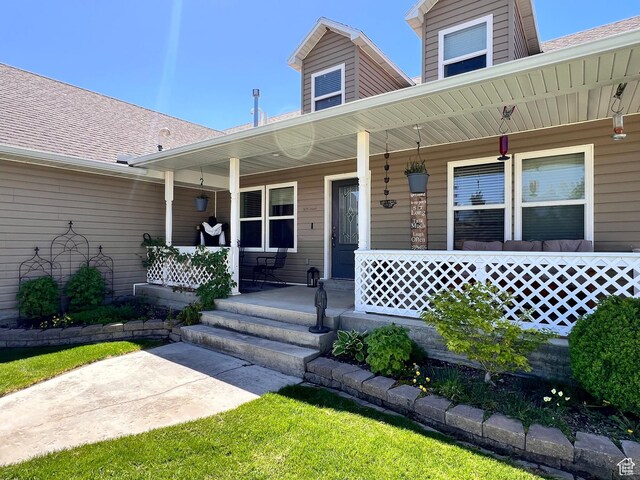 505 W 300 N, Orangeville, UT 84537 - view of front of home featuring covered porch and roof with shingles