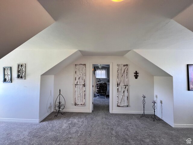 505 W 300 N, Orangeville, UT 84537 - additional living space featuring carpet, baseboards, and lofted ceiling