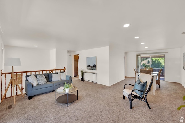 8026 S Erique Way, Cottonwood Heights, UT 84093 - carpeted living room with recessed lighting