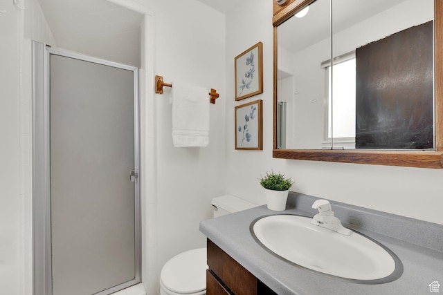 8026 S Erique Way, Cottonwood Heights, UT 84093 - bathroom featuring vanity, a stall shower, and toilet