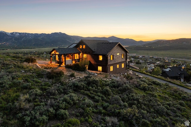 6380 N Silver Sage Dr, Park City, UT 84098 - view of front of house with a mountain view