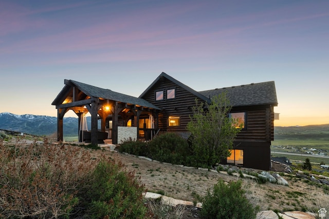 6380 N Silver Sage Dr, Park City, UT 84098 - cabin featuring log exterior and a shingled roof