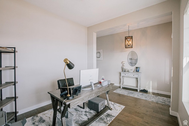 5028 W Lake Terrace Ave, South Jordan, UT 84009 - home office featuring wood finished floors and baseboards