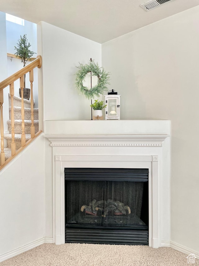 652 W 800 N Unit 112, Clinton, UT 84015 - detailed view of carpet, baseboards, and a fireplace