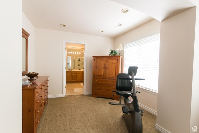 274 E Park Knoll Cir, Sandy, UT 84070 - office space with baseboards, carpet floors, and recessed lighting