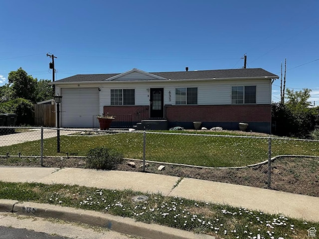 635 N Chimesview Cir E, Tooele, UT 84074 - ranch-style house with an attached garage, concrete driveway, and brick siding