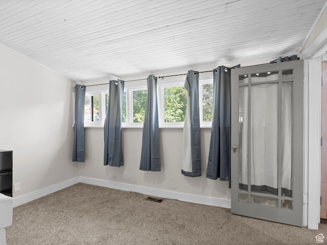 719 E 22nd St, Ogden, UT 84401 - interior space with carpet floors, baseboards, and wood ceiling