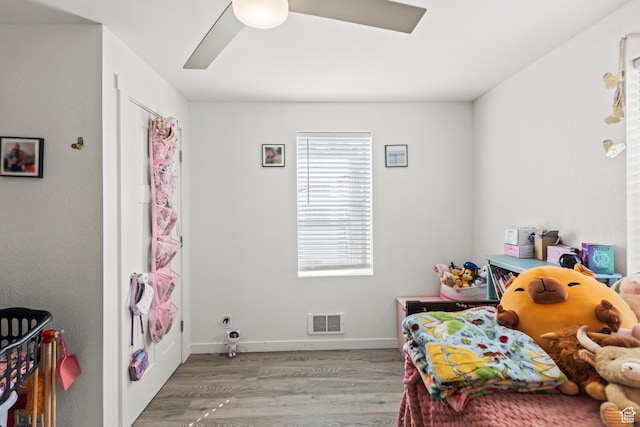 1725 N State St, Sigurd, UT 84657 - bedroom featuring wood finished floors and ceiling fan