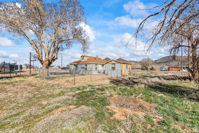 1725 N State St, Sigurd, UT 84657 - view of yard with a trampoline and a mountain view