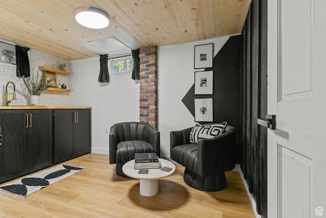 3510 Porter Ave, Ogden, UT 84403 - sitting room with wooden ceiling and light wood finished floors