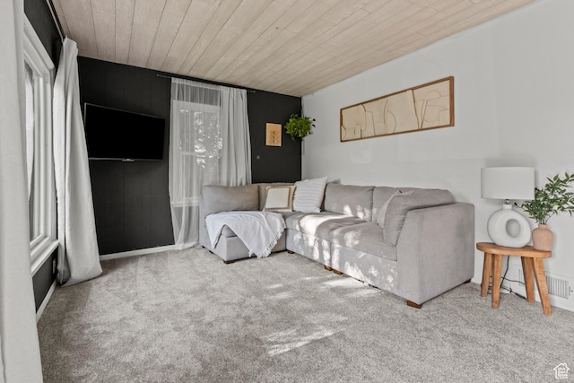 3510 Porter Ave, Ogden, UT 84403 - living area with carpet and wood ceiling