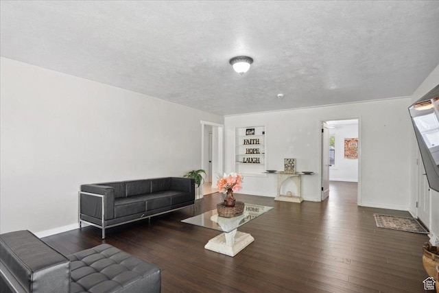 2137 W 6200 S, Salt Lake City, UT 84129 - living room with wood-type flooring, a textured ceiling, and baseboards