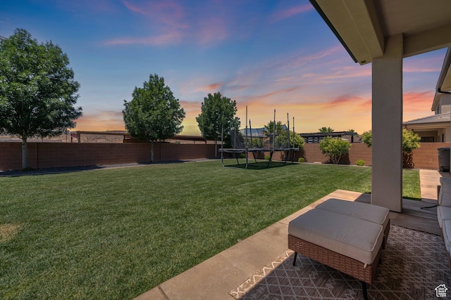 3322 S 2240 E, St George, UT 84790 - view of yard featuring a trampoline and a patio