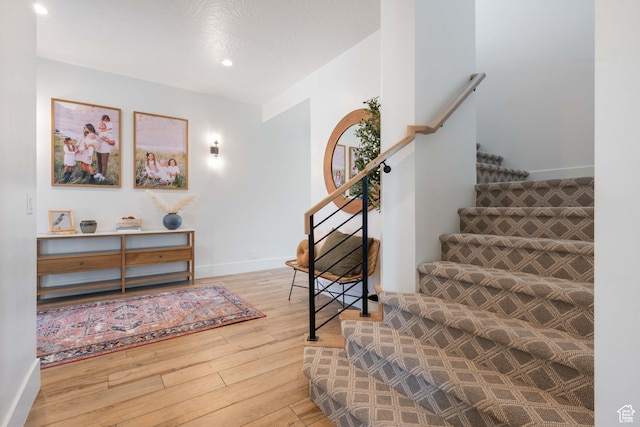 3322 S 2240 E, St George, UT 84790 - stairs featuring hardwood / wood-style flooring, recessed lighting, and baseboards