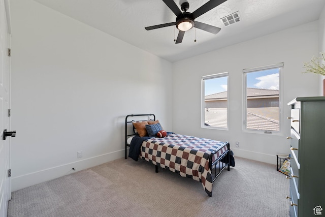3322 S 2240 E, St George, UT 84790 - bedroom featuring light colored carpet, baseboards, and ceiling fan