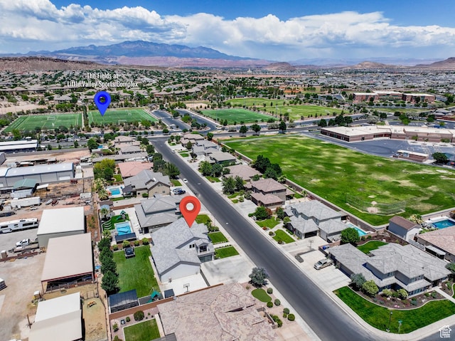 3322 S 2240 E, St George, UT 84790 - aerial perspective of suburban area with a mountain backdrop
