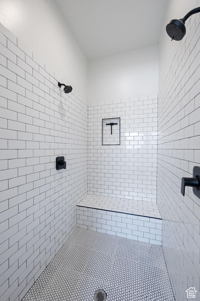 3322 S 2240 E, St George, UT 84790 - bathroom with tiled shower and tile patterned flooring