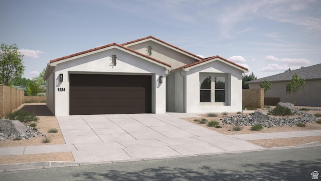 1481 N Daylight St N Unit 90, Washington, UT 84780 - mediterranean / spanish-style home featuring an attached garage, driveway, stucco siding, and a tiled roof