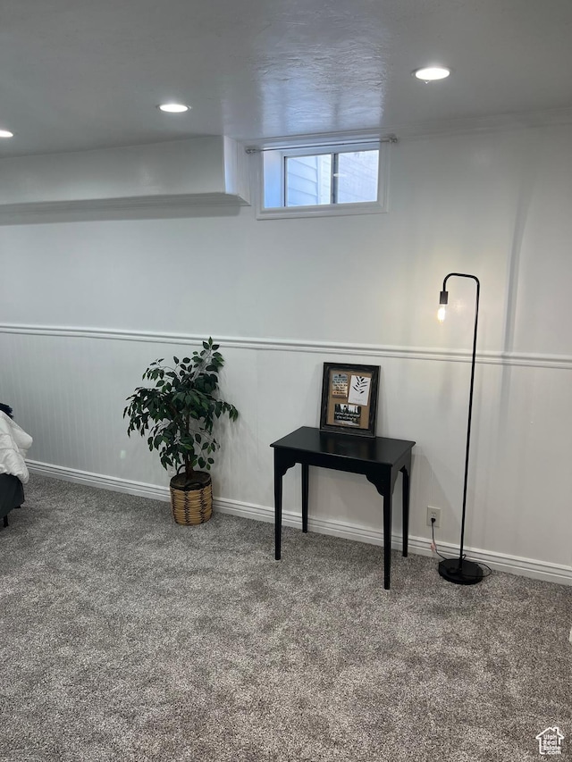 2717 S Orchard Dr, Bountiful, UT 84010 - below grade area featuring carpet floors and recessed lighting